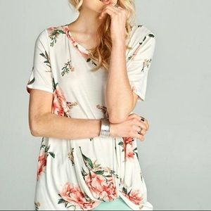 Oddy loose fitting floral shirt